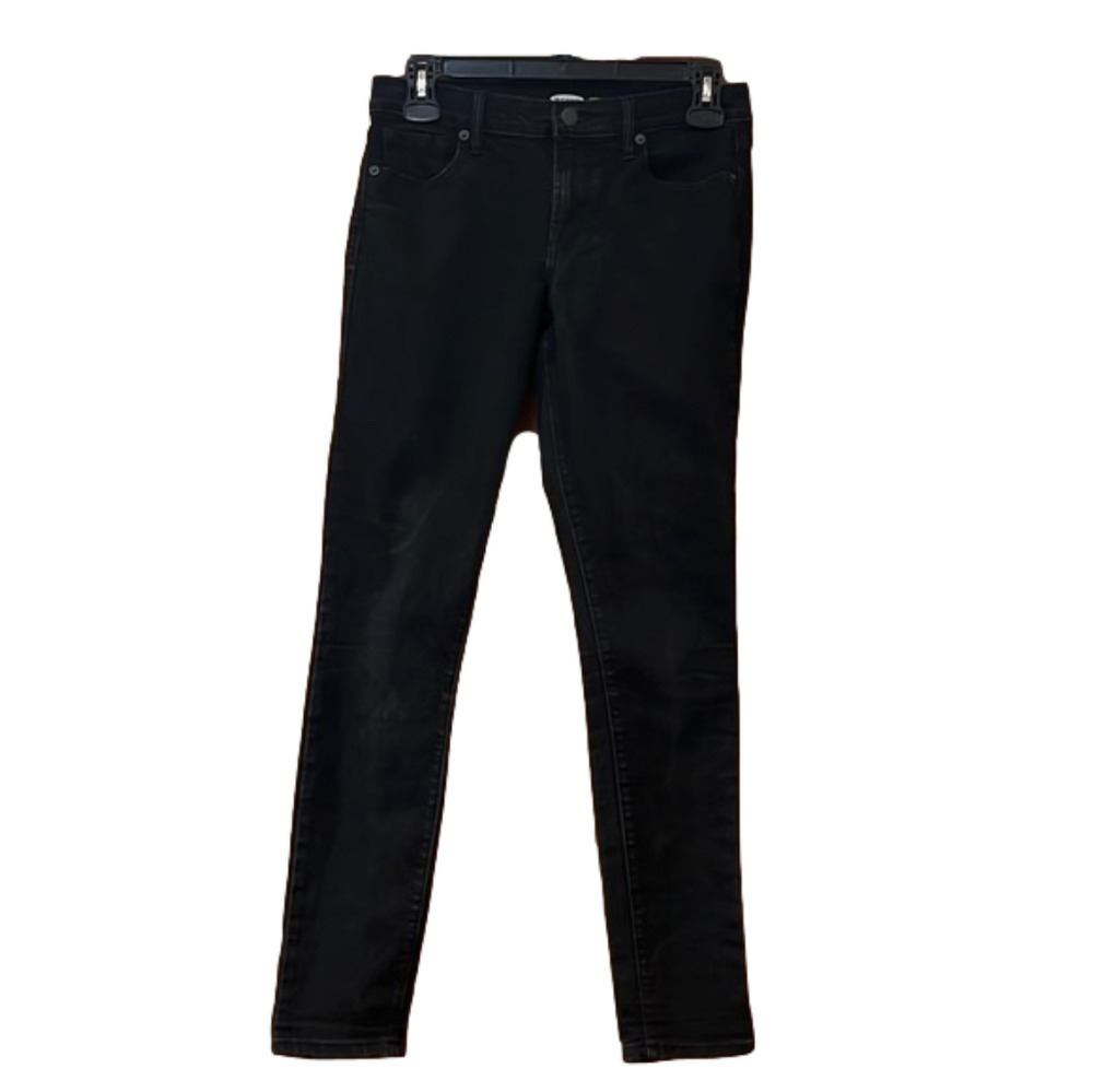Old Navy Black Distressed Curvy Skinny Jeans - Woman's Size 0